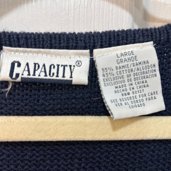 Capacity Vintage 80’s Ramie Cotton Farm Vest Sz L Chicken Apple Granny Teacher - Picture 3 of 10